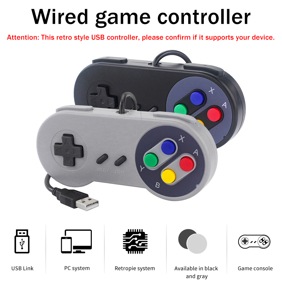 Retro Gaming Raspberry Pi 5 - 1-2개 SNES USB 컨트롤러 PC Mac용