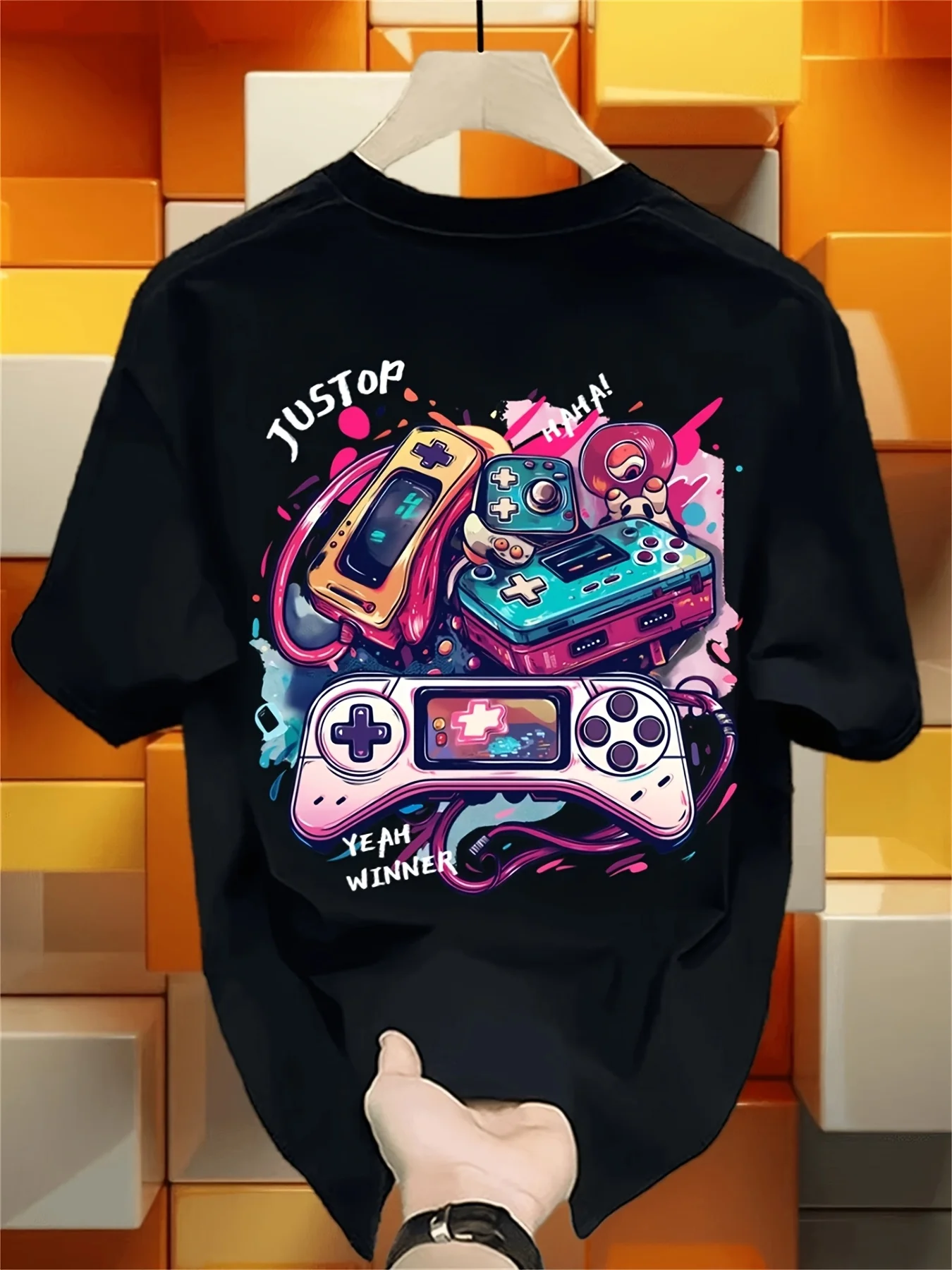 Retro Gaming Jersey - 레트로 그래피티 게임패드 아트 양면 프린트