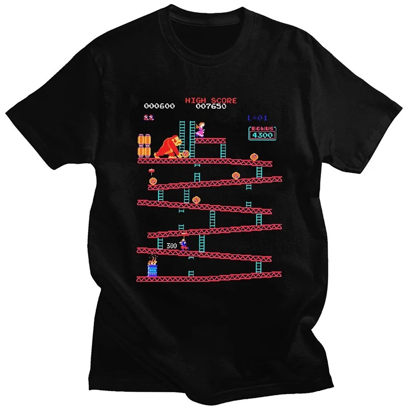 Retro Gaming Aesthetic - Funny Donkey Kong T 셔츠 남성