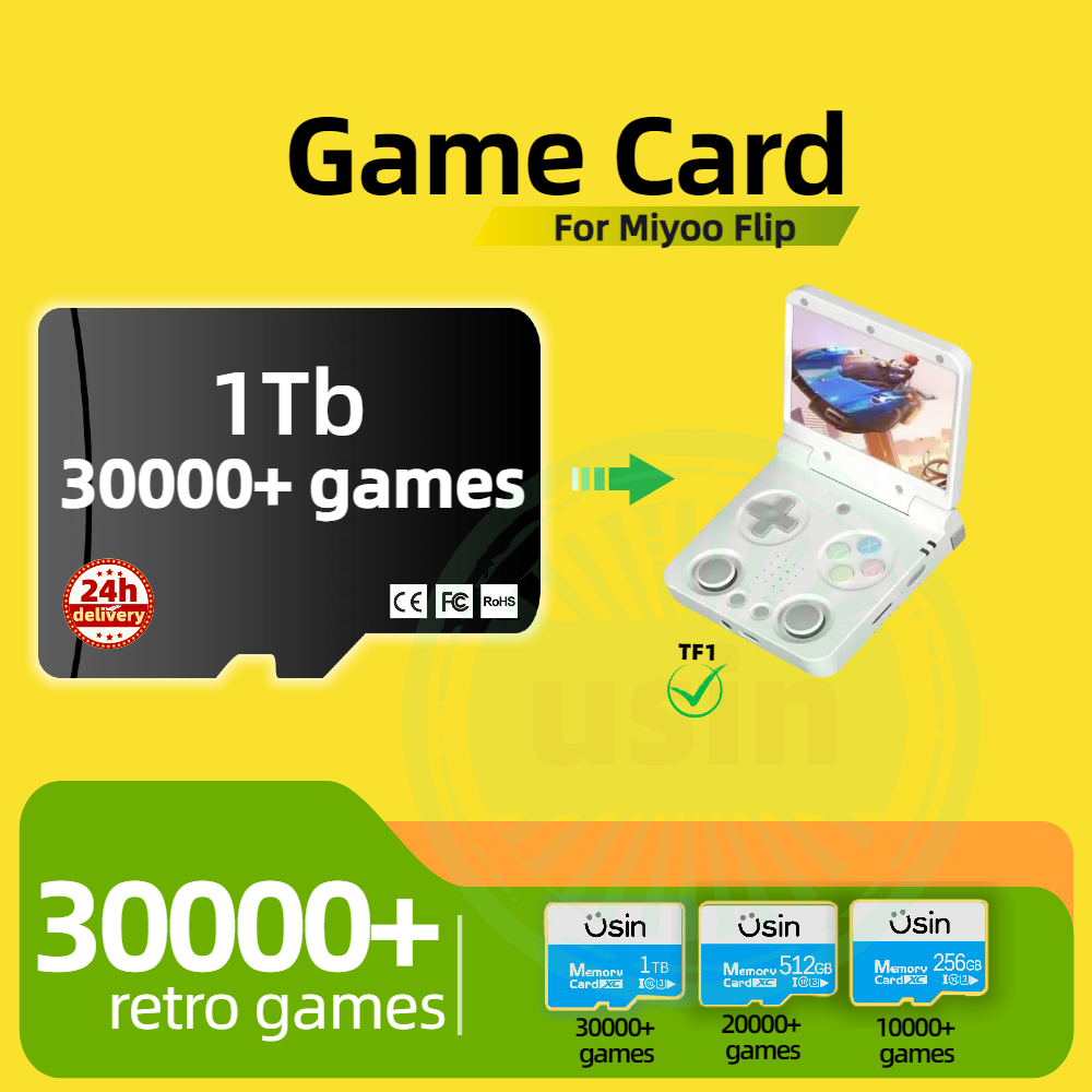 Retro Gaming Handheld Console - Miyoo Flip 30000+ 레트로 클래식 게임용