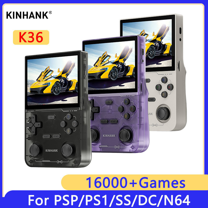 Retro Gaming Handheld Console - KINHANK K36 레트로 핸드 헬드 비디오