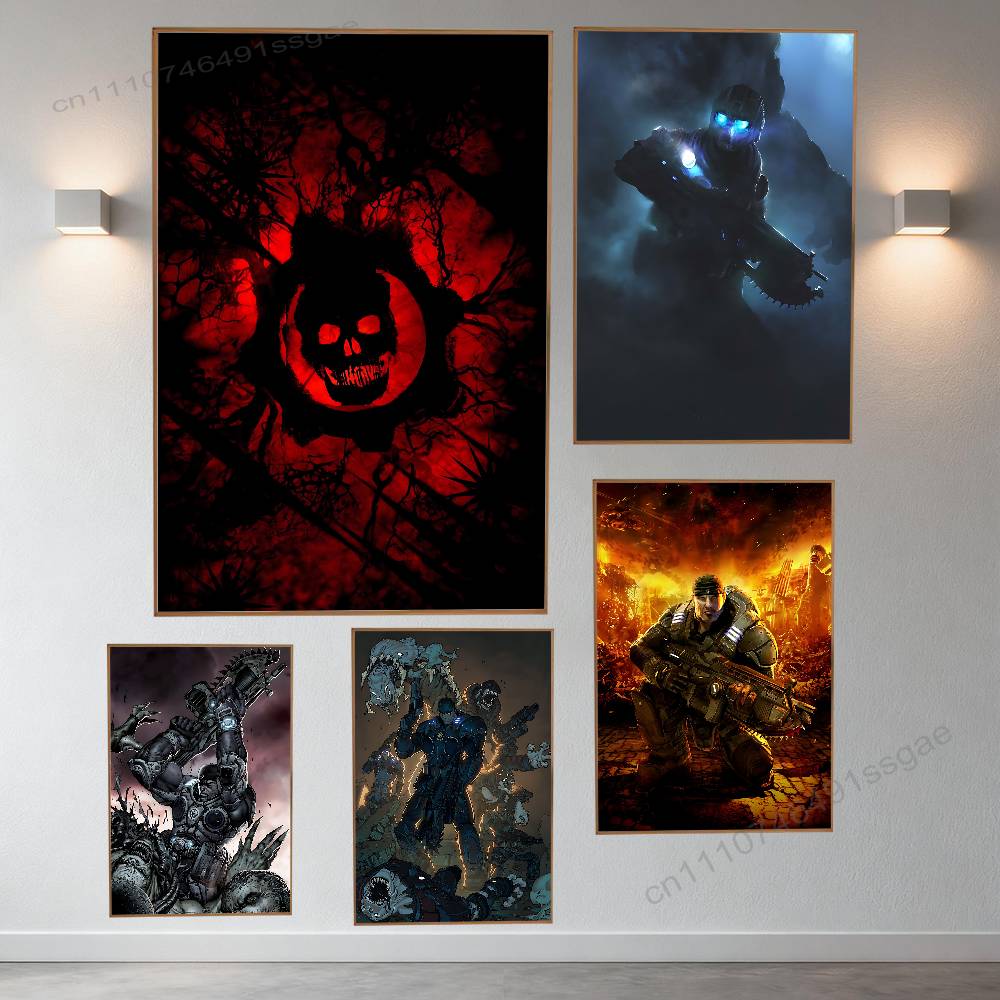 Retro Gaming Aesthetic - 게임 G-Gears of W-War 포스터 레트로