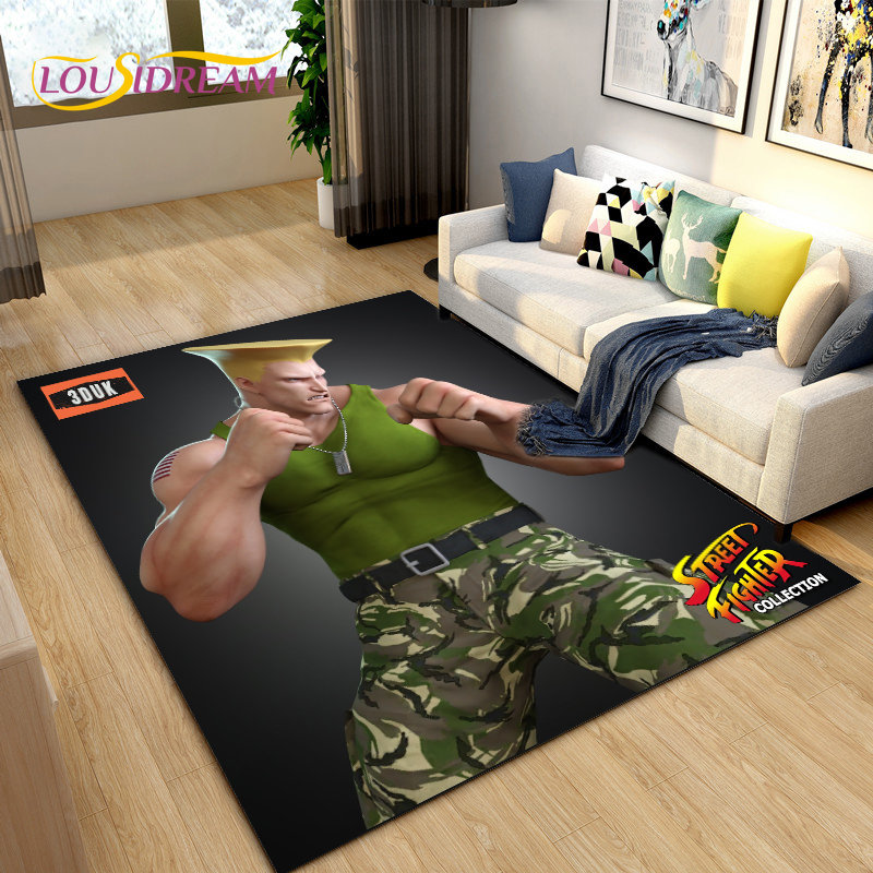 Retro Gaming Rug - 레트로 게임 게이머 스트리트 파이터 지역
