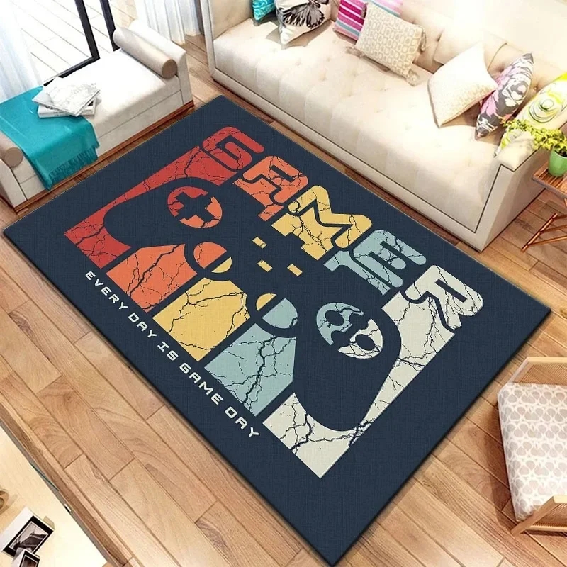 Retro Gaming Rug - 게이밍 e스포츠 러그 블랙 컨트롤러 &