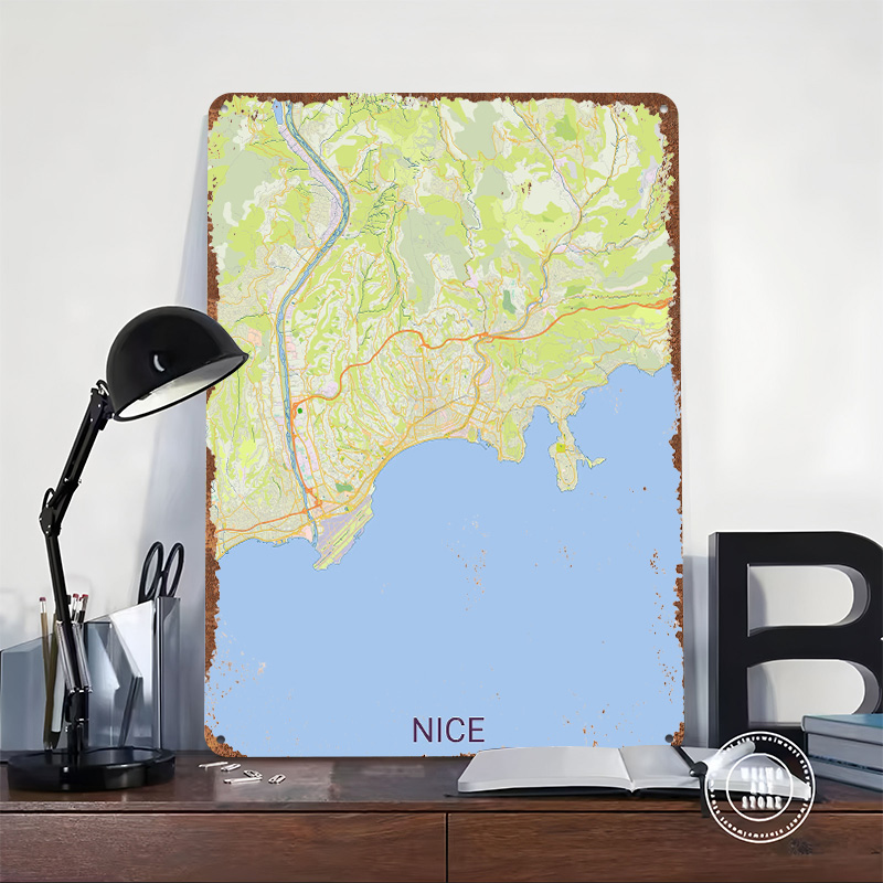 프랑스 니스 지도 프린트 포스터 맞춤형 레트로 벽 장식 - Retro Gaming France 리뷰 및 가격