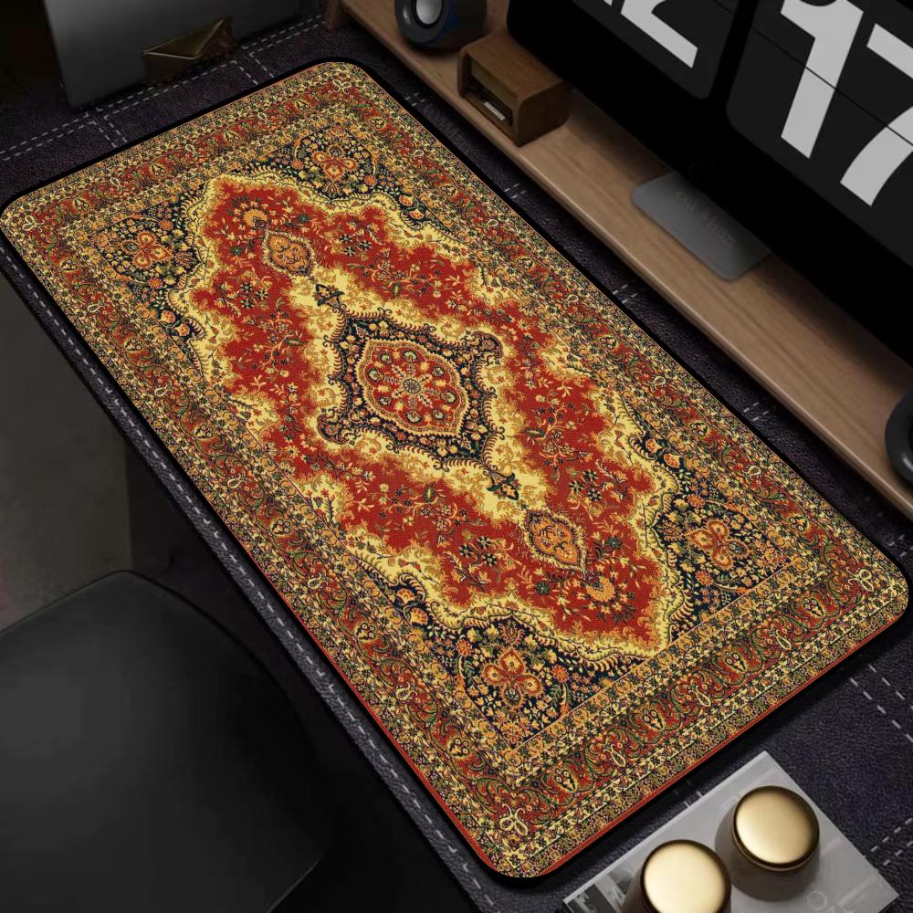 빈티지 페르시안 러그 패턴 대형 마우스 패드, 미끄럼  - Retro Gaming Rug 리뷰 및 가격