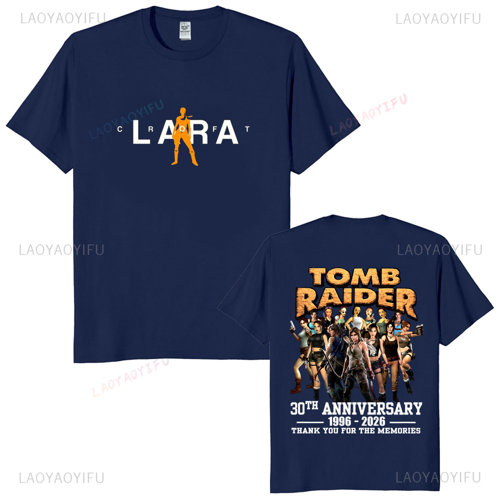Tomb Raider 30주년 기념 유니섹스 빈티지 티 - Retro Gaming T Shirts 리뷰 및 가격