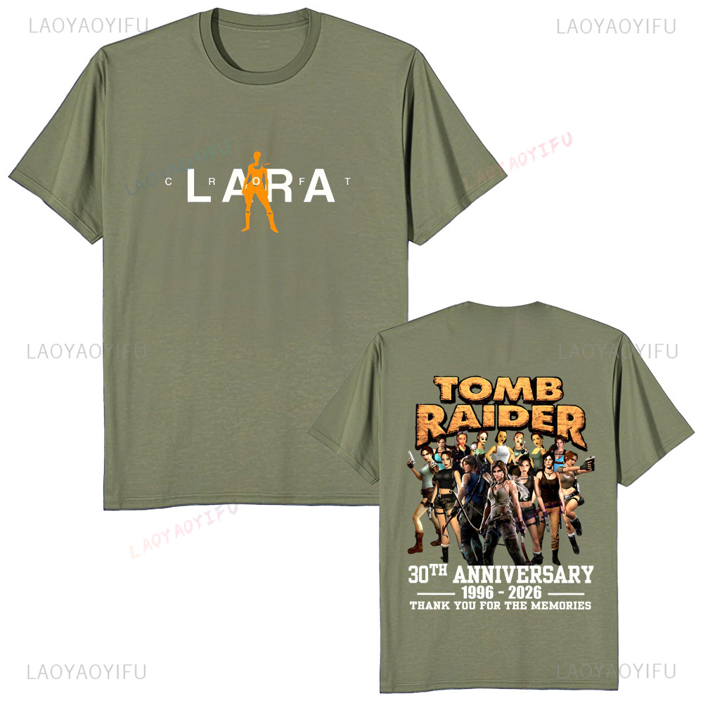 Tomb Raider 30주년 기념 유니섹스 빈티지 티 - Retro Gaming T Shirts 리뷰 및 가격