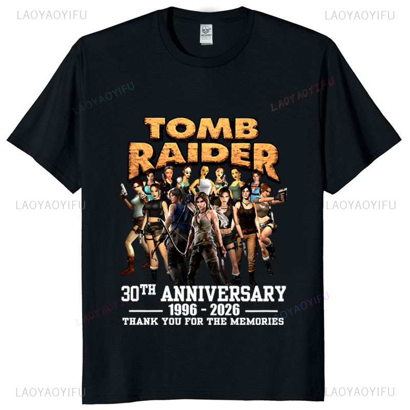 Tomb Raider 30주년 기념 유니섹스 빈티지 티 - Retro Gaming T Shirts 리뷰 및 가격