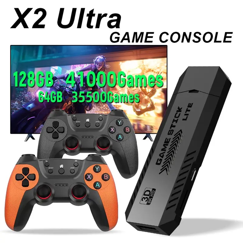 X2 울트라 프로 레트로 게임 스틱 64GB 128GB - Retro Gaming Hdmi 리뷰 및 가격