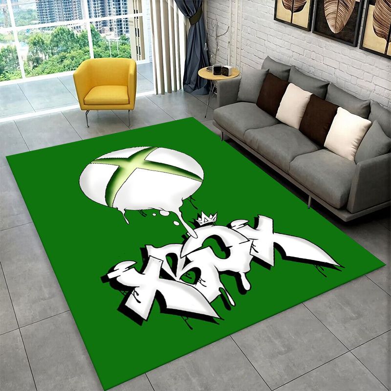 레트로 Xbox 게임 게이머 로고 카펫 러그 침실 거실 - Retro Gaming Rug 리뷰 및 가격