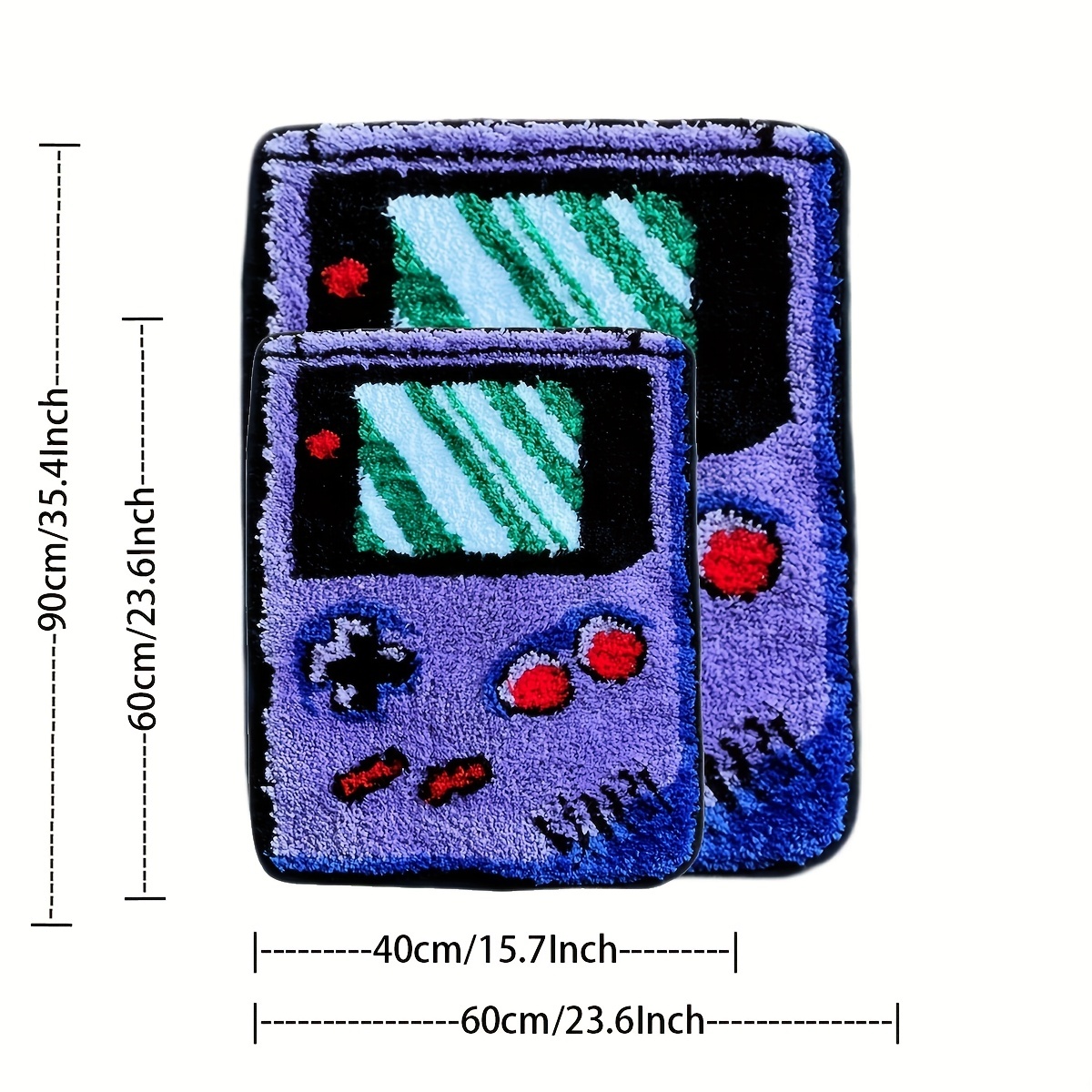 보라색 플록 게임 콘솔 러그 패턴 바닥 매트, 오염 방 - Retro Gaming Rug 리뷰 및 가격