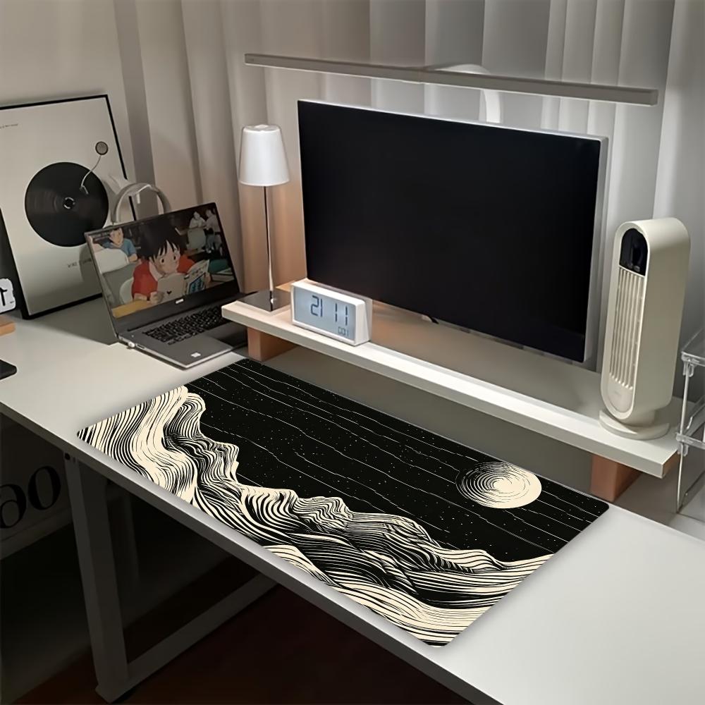 빈티지 웨이브 마운틴 문 대형 확장 게이밍 마우스 패드 - Retro Gaming Desk Setup 리뷰 및 가격