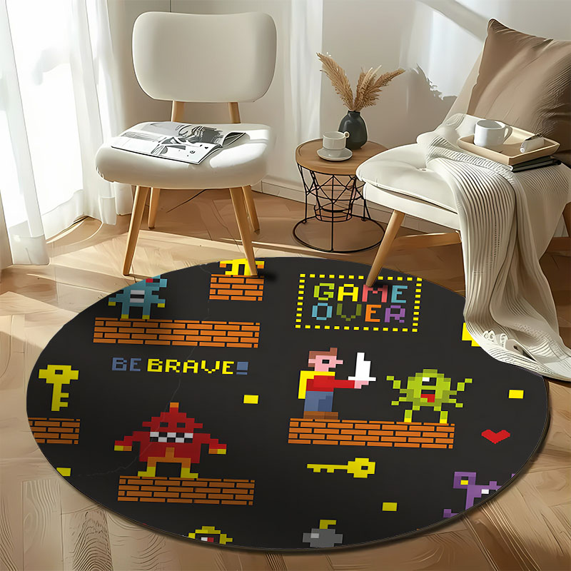 무료 배송! 픽셀화된 레트로 게임용 러그, 아이들 놀이 - Retro Gaming Rug 리뷰 및 가격