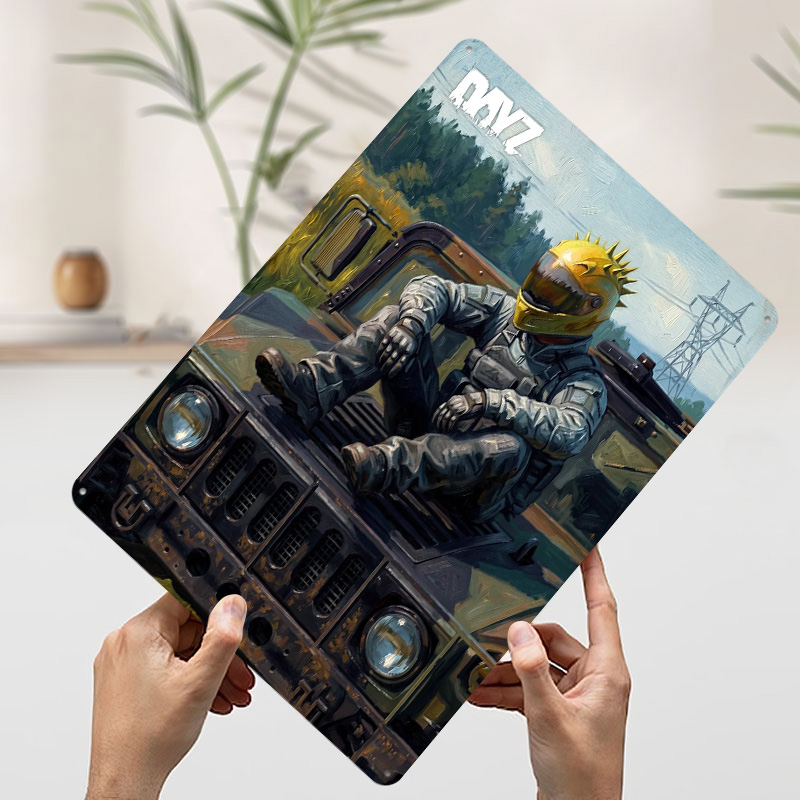 데이즈 서바이버 온 험비 3D 텍스처 메탈 포스터, 맞 - Retro Gaming On 리뷰 및 가격