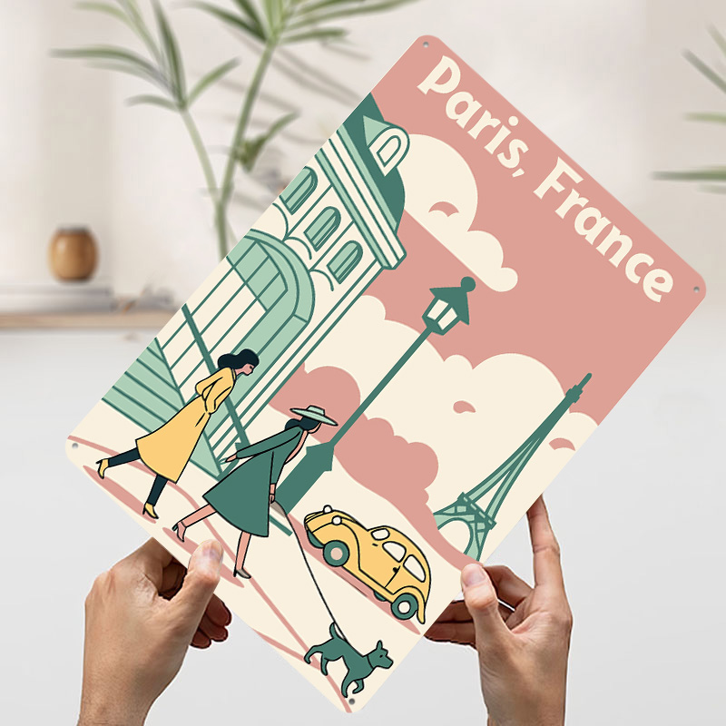 파리 프랑스 여행 인쇄 포스터 맞춤형 레트로 벽 예술  - Retro Gaming France 리뷰 및 가격