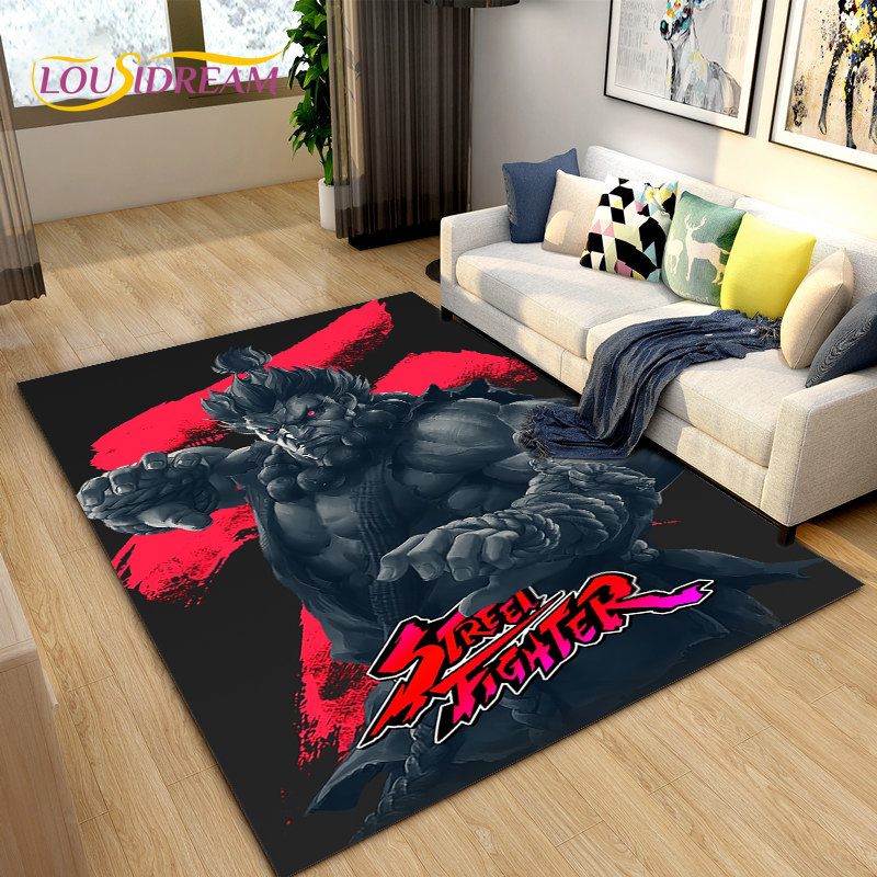 레트로 게임 게이머 스트리트 파이터 지역 깔개, 거실  - Retro Gaming Rug 리뷰 및 가격